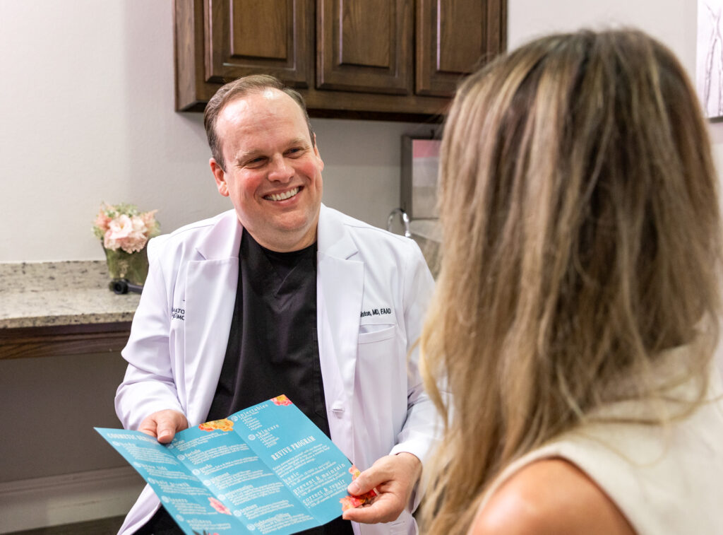 Dr. Ralston explains the benefits of Emsculpt Neo near Prosper, TX in an in-depth consultation.